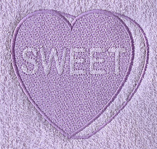 Conversation Heart - Sweet (Embossed)