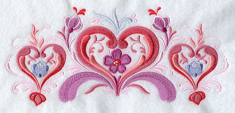 Rosemaling Heart Trio