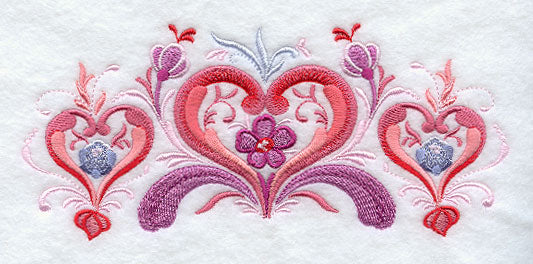 Rosemaling Heart Trio