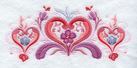 Rosemaling Heart Trio