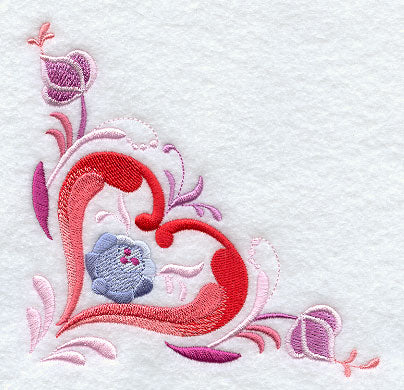 Rosemaling Heart Corner