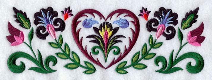 Wycinanki Heart Border