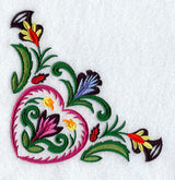 Wycinanki Heart Corner