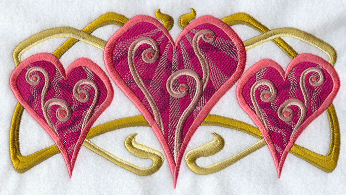 Art Deco Heart Trio