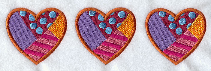 Patchwork Heart Border
