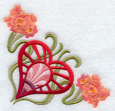 Art Nouveau Heart Corner