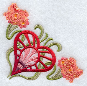 Art Nouveau Heart Corner