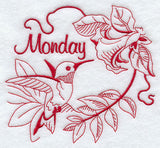 Monday Hummingbird (Redwork)