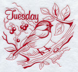Tuesday Chickadee (Redwork)