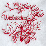Wednesday Woodpecker (Redwork)