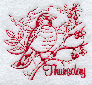Thursday Robin (Redwork)