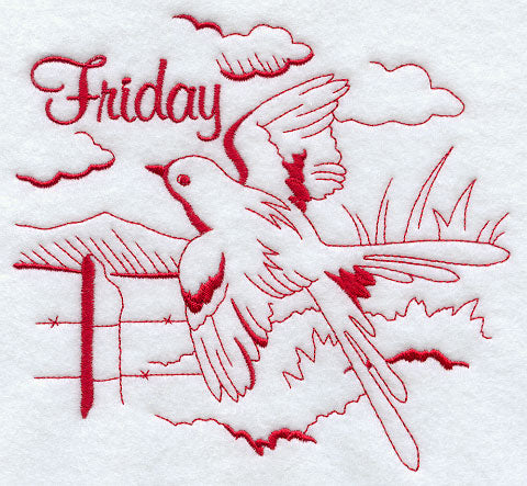Friday Flycatcher (Redwork)