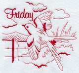 Friday Flycatcher (Redwork)