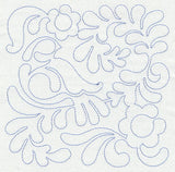Bird and Flowers Quilting Square 1 (Single Run)
