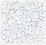 Bird and Flowers Quilting Square 1 (Single Run)