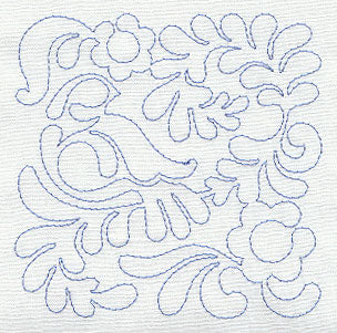 Bird and Flowers Quilting Square 1 (Single Run)