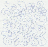 Bird and Flowers Quilting Square 2 (Single Run)