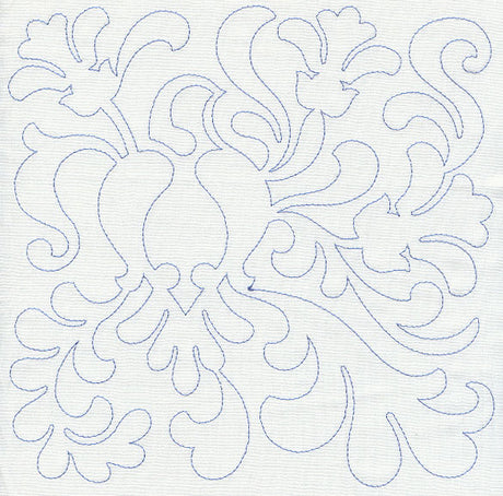 Bird and Flowers Quilting Square 3 (Single Run)