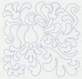 Bird and Flowers Quilting Square 3 (Single Run)