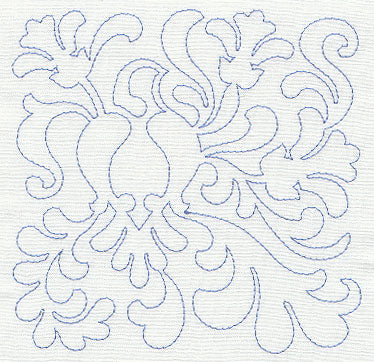 Bird and Flowers Quilting Square 3 (Single Run)