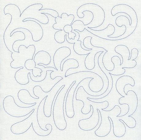 Bird and Flowers Quilting Square 4 (Single Run)