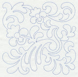 Bird and Flowers Quilting Square 4 (Single Run)