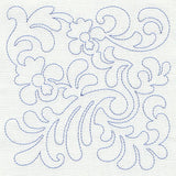 Bird and Flowers Quilting Square 4 (Single Run)