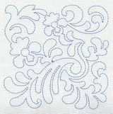 Bird and Flowers Quilting Square 4 (Single Run)