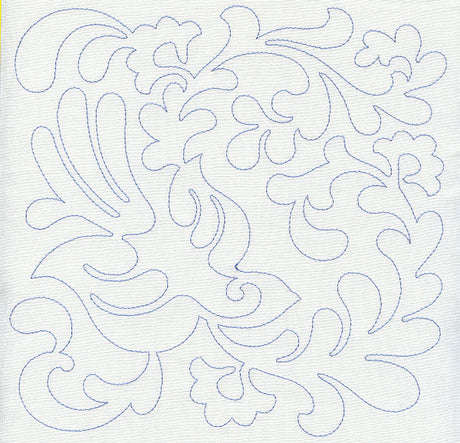 Bird and Flowers Quilting Square 5 (Single Run)