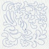 Bird and Flowers Quilting Square 5 (Single Run)