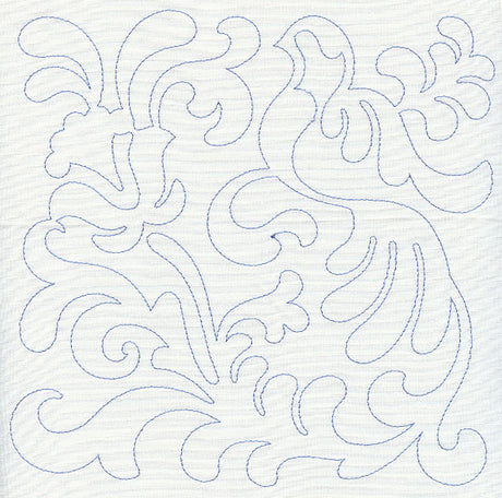 Bird and Flowers Quilting Square 6 (Single Run)