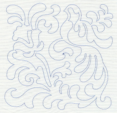 Bird and Flowers Quilting Square 6 (Single Run)