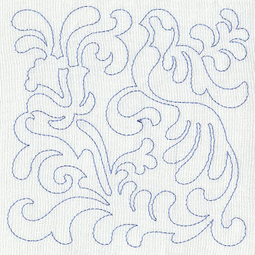 Bird and Flowers Quilting Square 6 (Single Run)