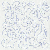 Bird and Flowers Quilting Square 6 (Single Run)