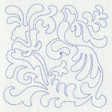 Bird and Flowers Quilting Square 6 (Single Run)