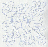 Bird and Flowers Quilting Square 7 (Single Run)