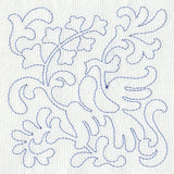 Bird and Flowers Quilting Square 7 (Single Run)
