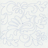 Bird and Flowers Quilting Square 8 (Single Run)