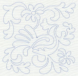 Bird and Flowers Quilting Square 8 (Single Run)