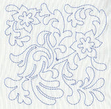 Bird and Flowers Quilting Square 9 (Single Run)