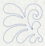 Flower Quilting Corner (Single Run)