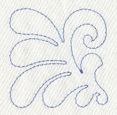 Flower Quilting Corner (Single Run)