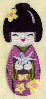 Kokeshi and Origami Crane