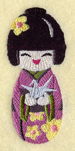 Kokeshi and Origami Crane