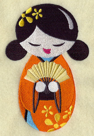 Kokeshi and Folding Fan