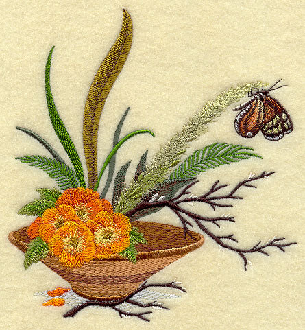 Ikebana and Butterfly