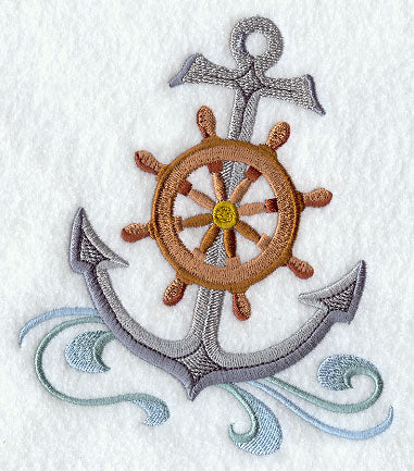 Anchor and Ship's Wheel