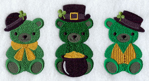 Irish Teddy Bear Trio