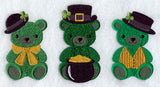 Irish Teddy Bear Trio