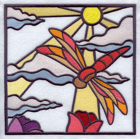 Stained Glass Spring - Top Center